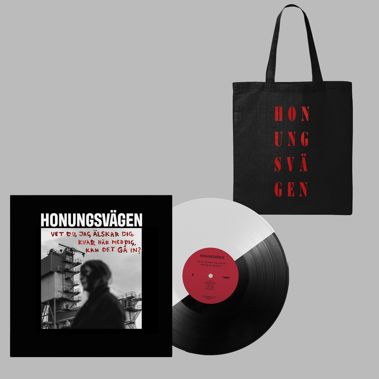 Honungsvägen - Vet du, jag älskar dig. Kvar här med dig, kan det gå in? - VINYL + TYGKASSE