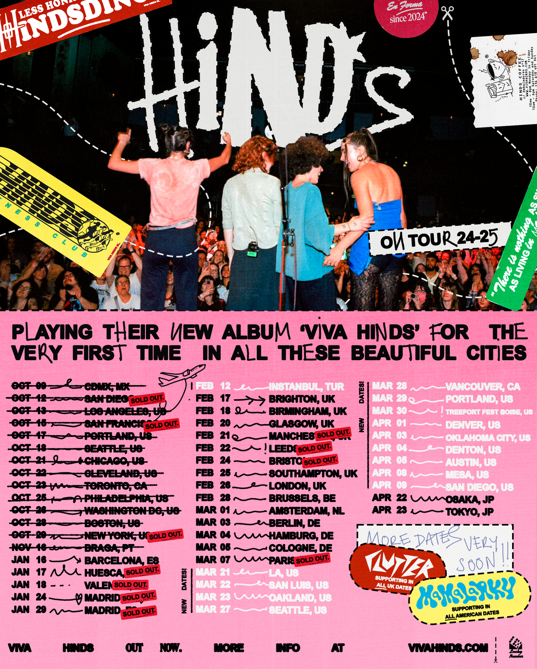 Clutter announce UK tour supporting Hinds