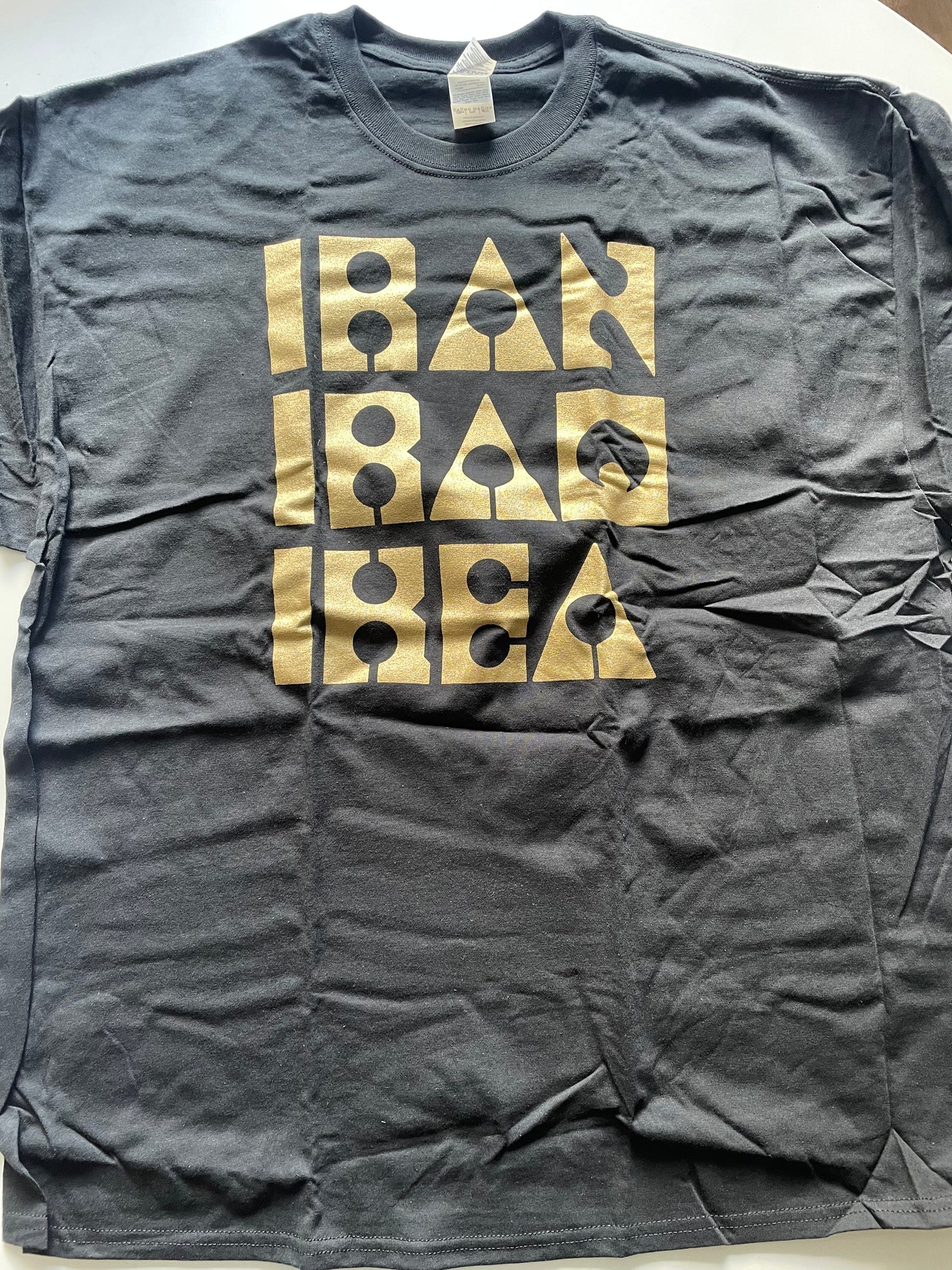 Les Big Byrd gold Iran Iraq IKEA t-shirt